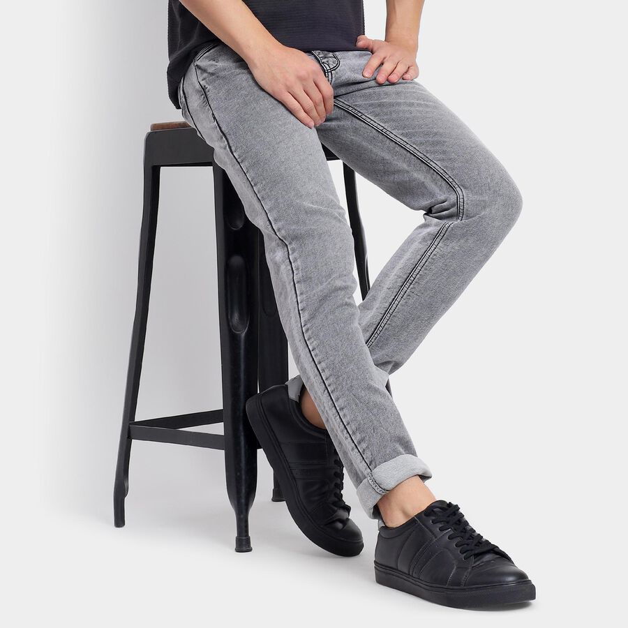 Men's Slim Fit Jeans , Light Grey, large image number null